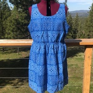 Blue lace overlay Elle dress